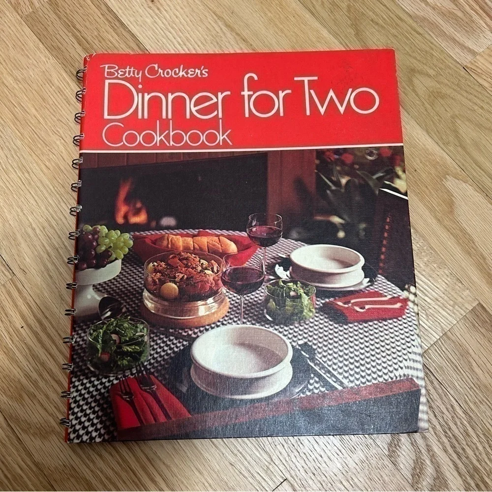 Vintage Betty Crocker’s Dinner for Two Cookbook Spiral Red